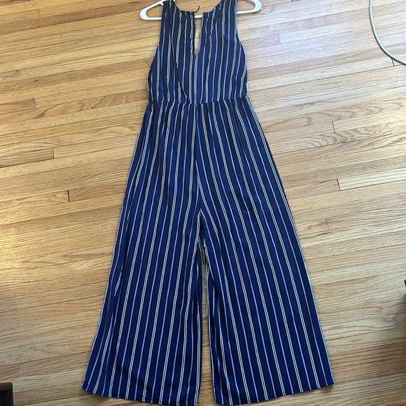 Navy and white striped Soprano jumpsuit - Picture 2 of 3